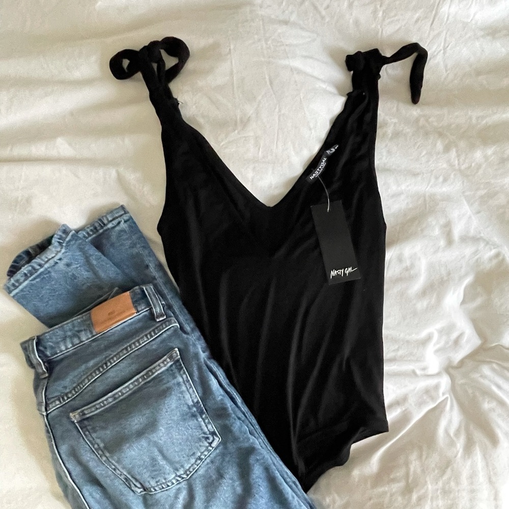 Black bodysuit from Nasty Gal
